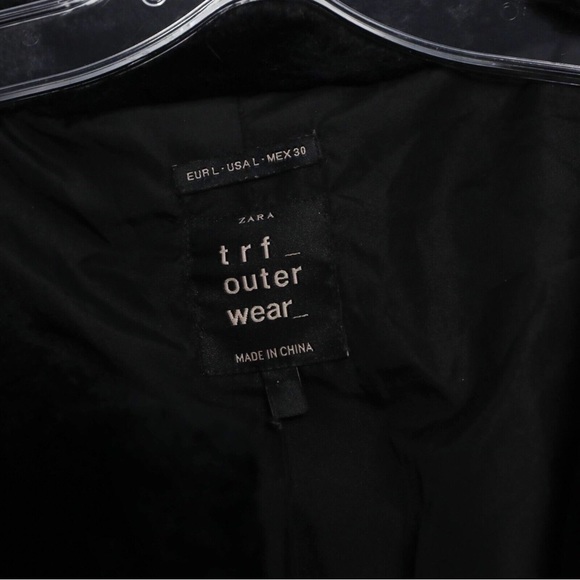 Zara TRF faux fur teddy bomber jacket furry soft short coat black trendy cozy - Picture 2 of 7